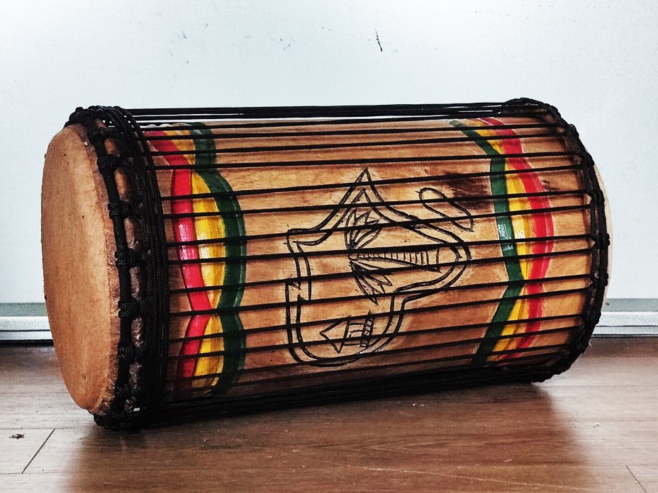 Dunun Basstrommeln - Sangban Dundun aus Guinea 4 Reifen Aufbau