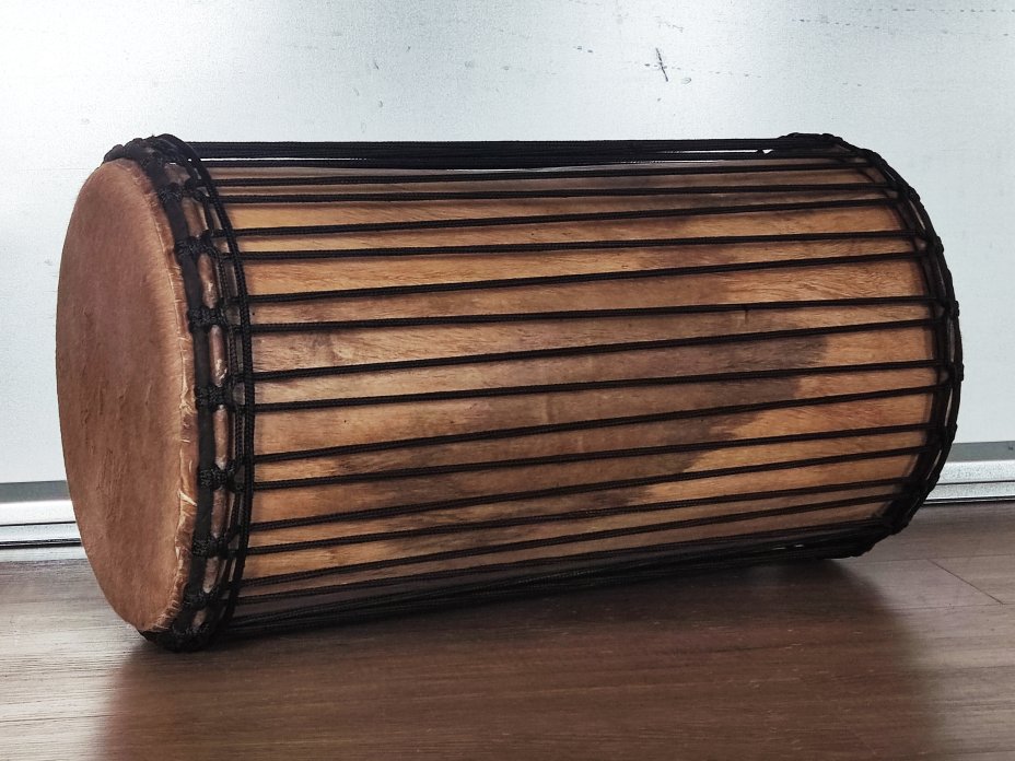 Dunun Basstrommeln - Sangban Dundun aus Guinea 4 Reifen Aufbau