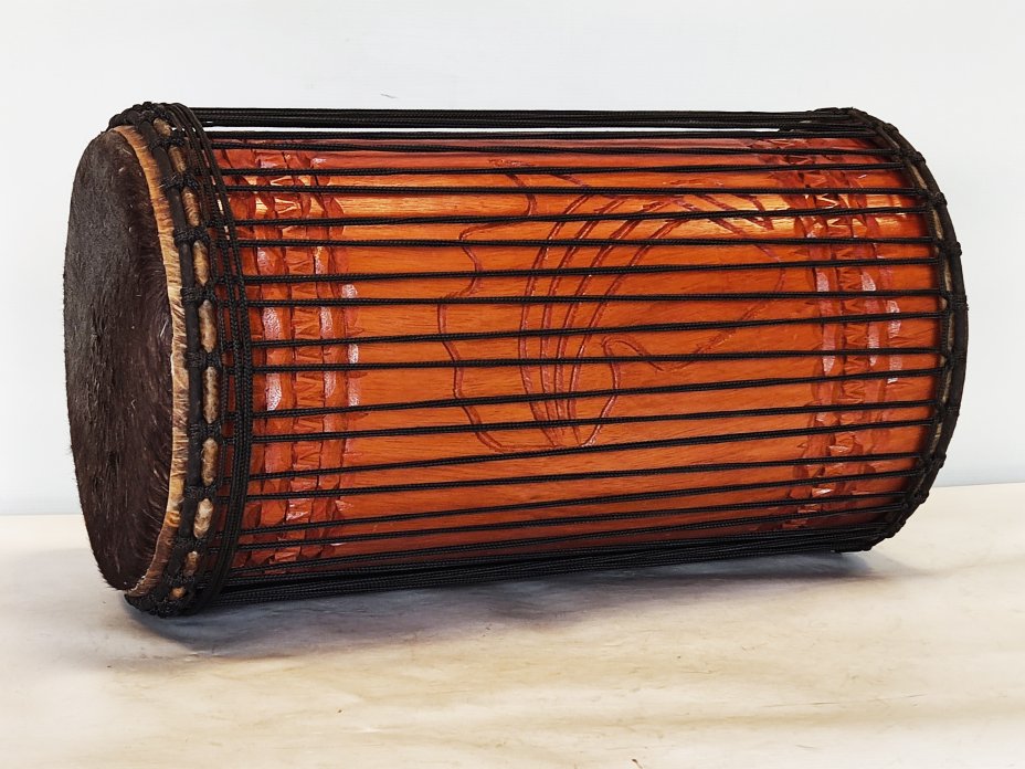 Dunun Basstrommeln - Kenkeni Dundun aus Guinea 4 Reifen Aufbau