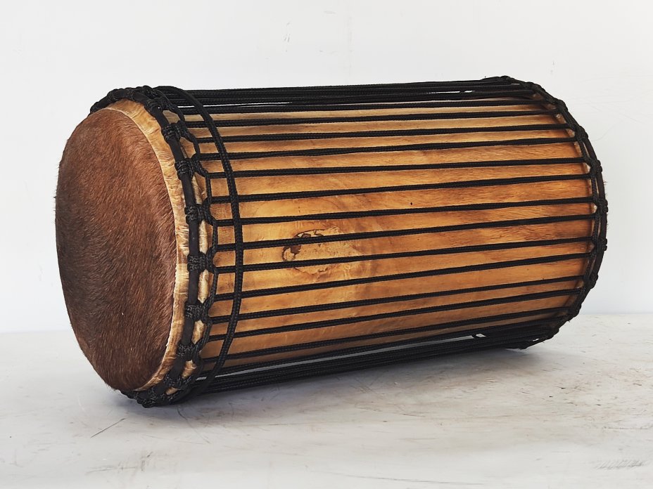 Dunun Basstrommeln - Kenkeni Dundun aus Guinea 4 Reifen Aufbau