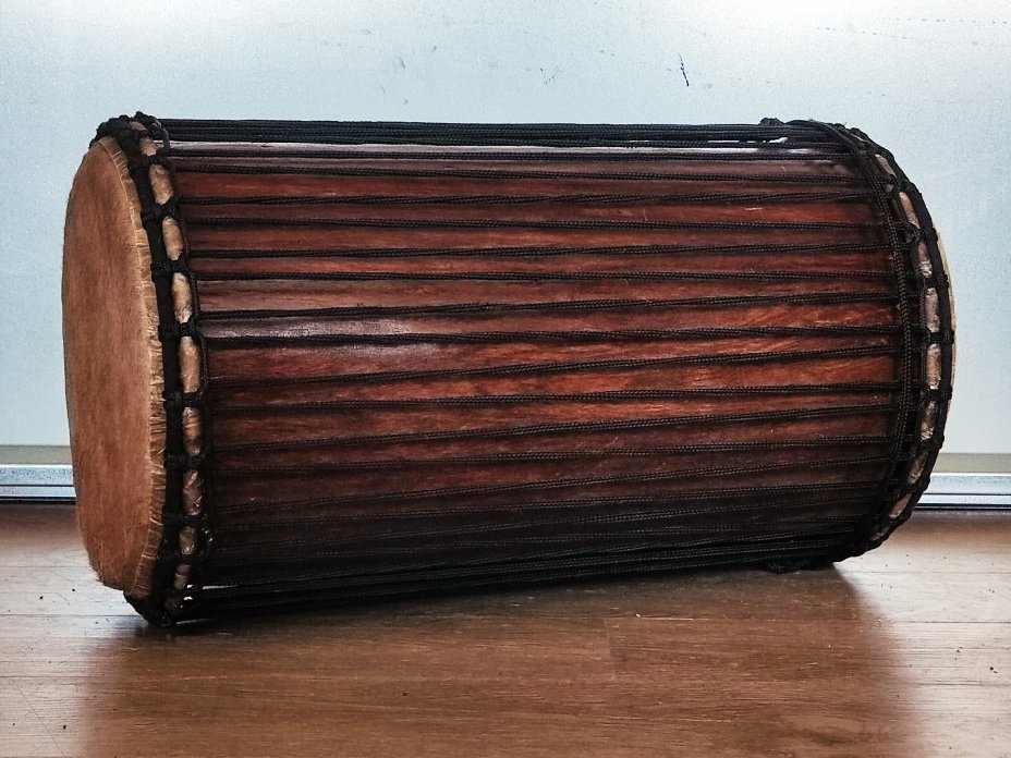 Dunun Basstrommeln - Sangban Dundun aus Guinea 4 Reifen Aufbau