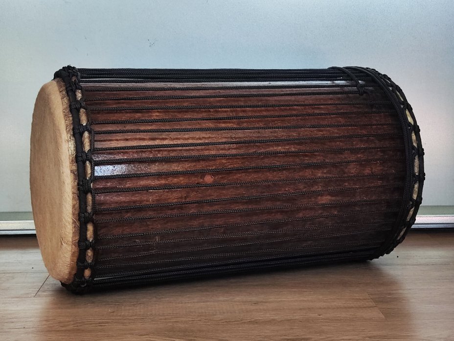Dunun Basstrommeln - Sangban Dundun aus Guinea 4 Reifen Aufbau
