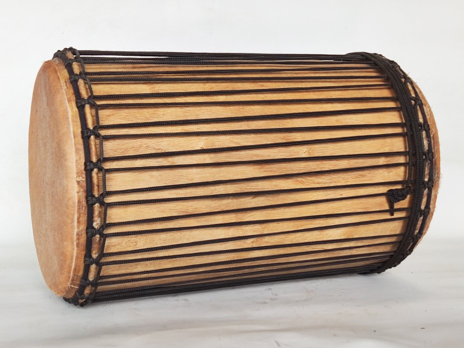 Dunun Basstrommeln - Sangban Dundun aus Guinea 4 Reifen Aufbau 6636