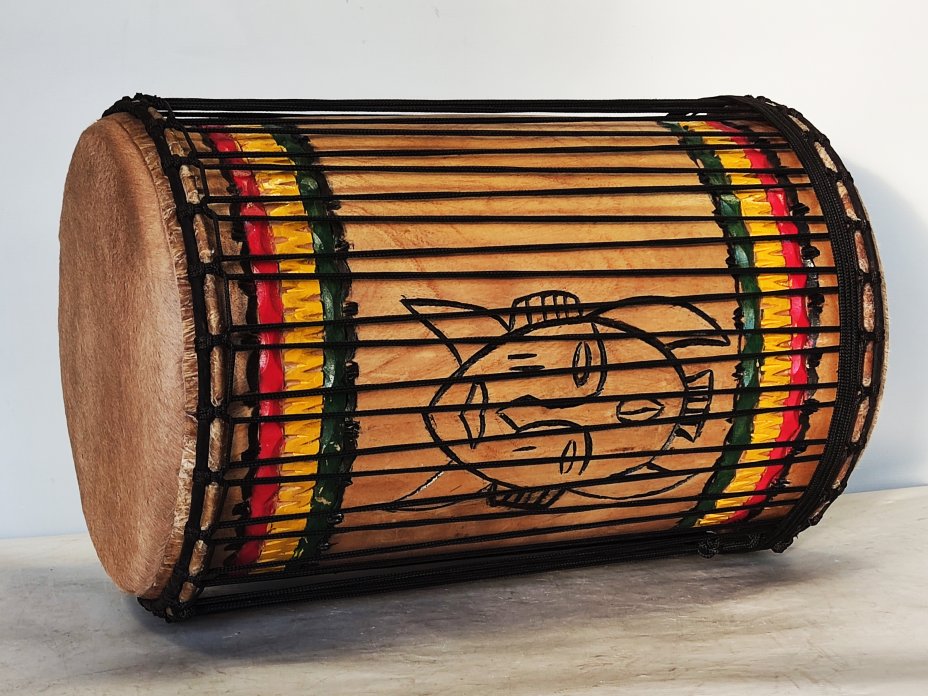 Dunun Basstrommeln - Sangban Dundun aus Guinea 4 Reifen Aufbau