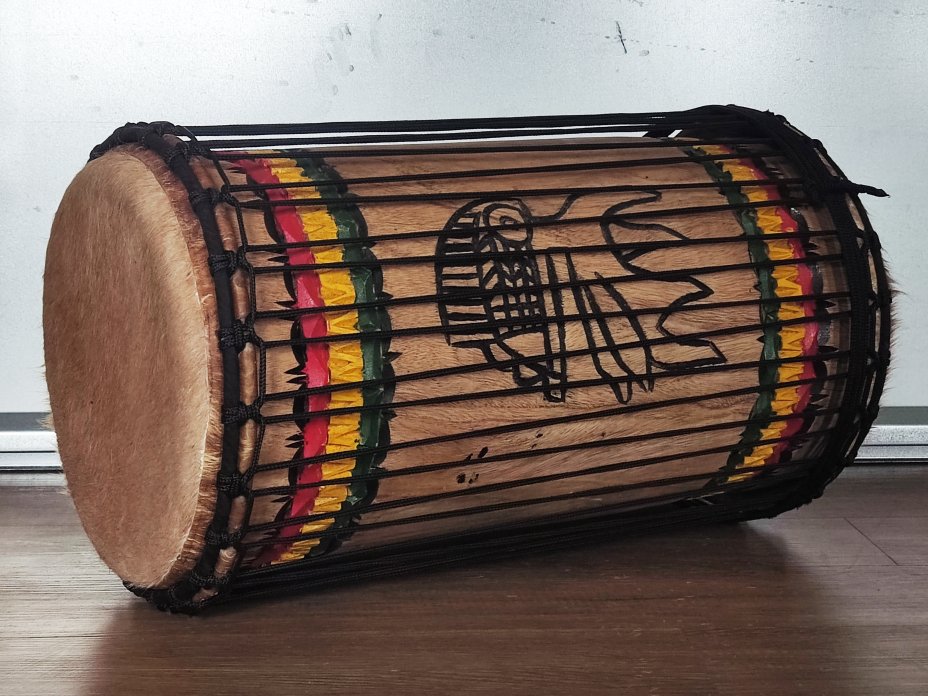 Dunun Basstrommeln - Sangban Dundun aus Guinea 4 Reifen Aufbau