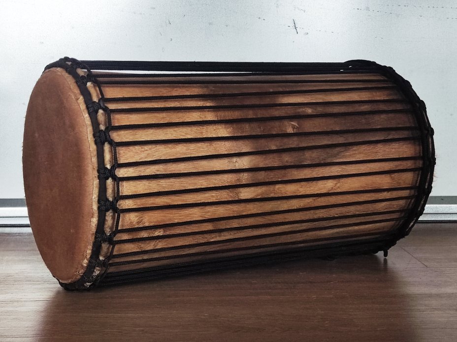 Dunun Basstrommeln - Sangban Dundun aus Guinea 4 Reifen Aufbau