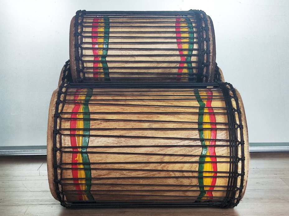 Dunun Basstrommeln Satz - Dundun Set aus Guinea