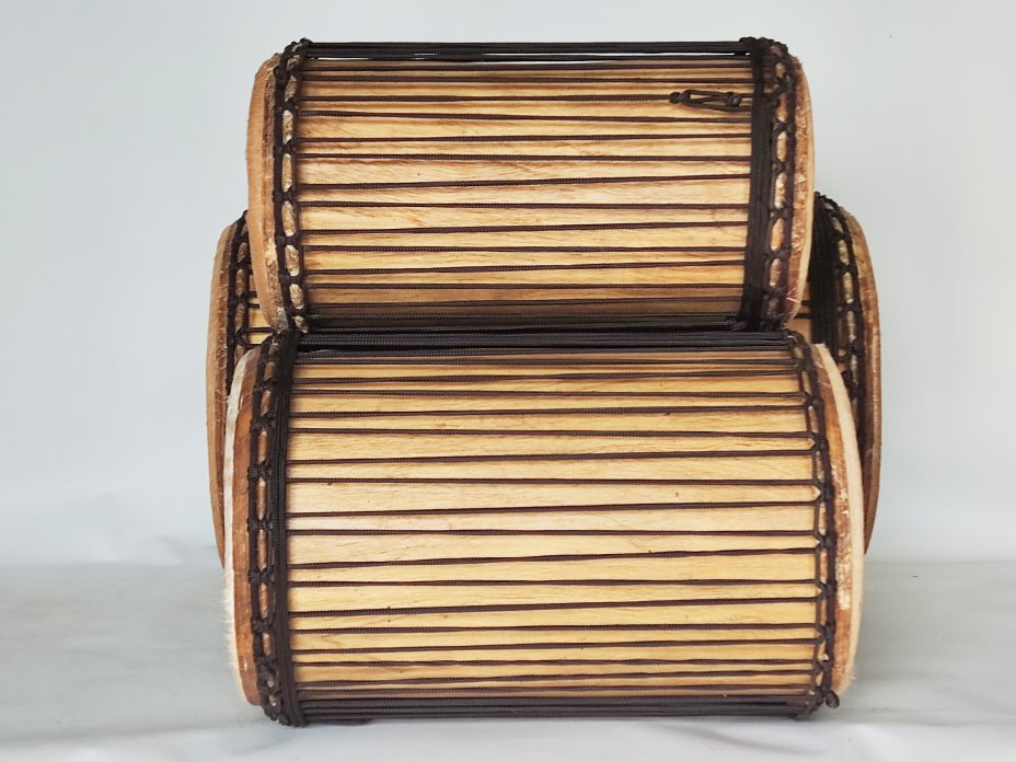 Dunun Basstrommeln Satz - Dundun Set aus Guinea 6616