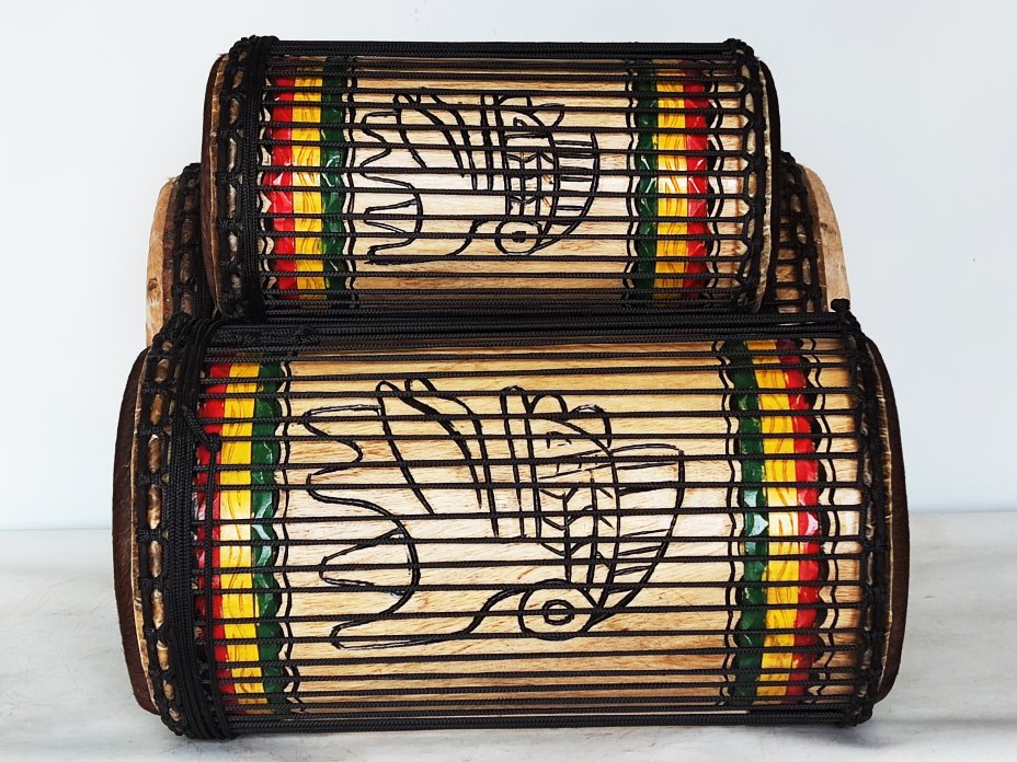 Dunun Basstrommeln Satz - Dundun Set aus Guinea