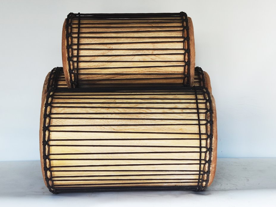 Dunun Basstrommeln Satz - Dundun Set aus Guinea
