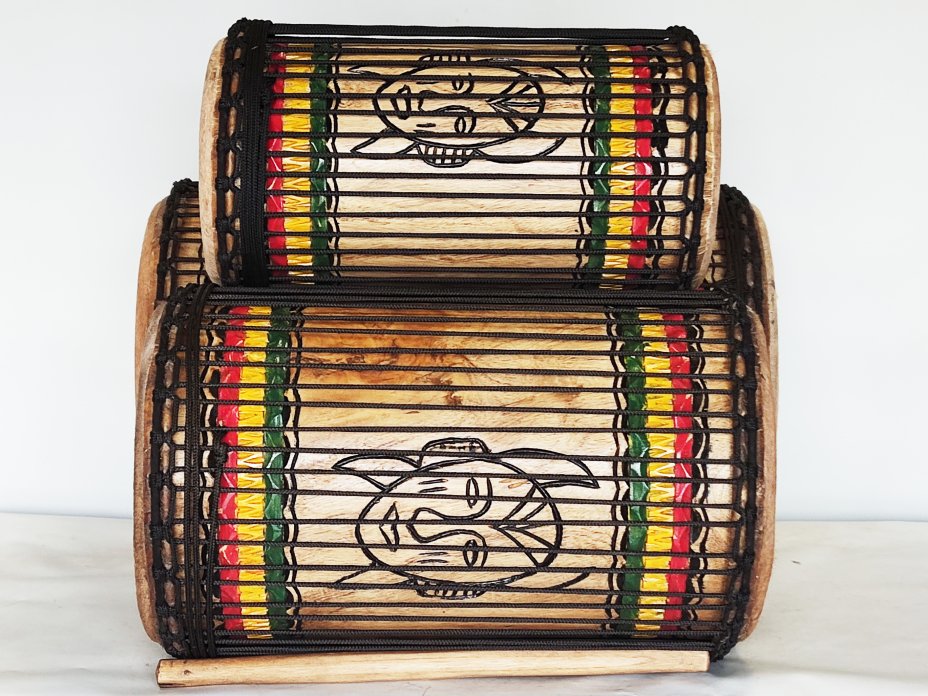Dunun Basstrommeln Satz - Dundun Set aus Guinea