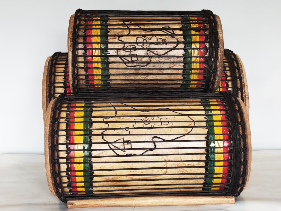 Dunun Basstrommeln Satz - Dundun Set aus Guinea
