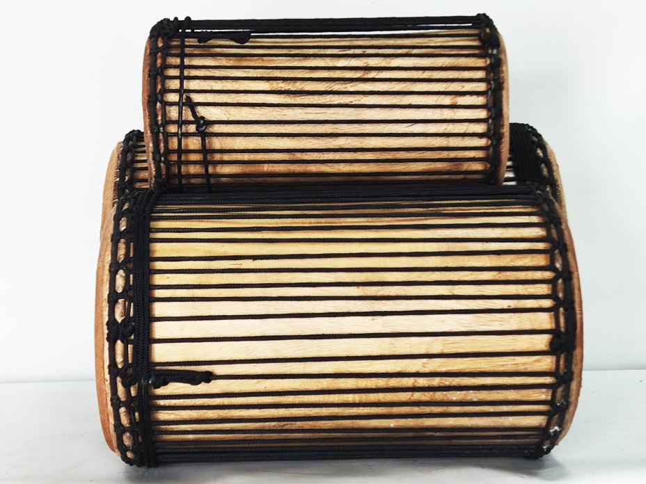 Dunun Basstrommeln Satz - Dundun Set aus Guinea