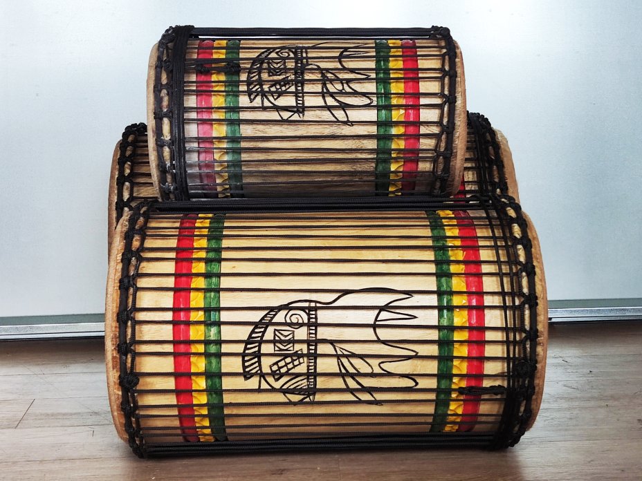Dunun Basstrommeln Satz - Dundun Set aus Guinea