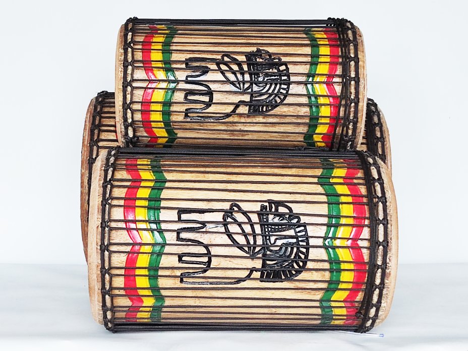 Dunun Basstrommeln Satz - Dundun Set aus Guinea