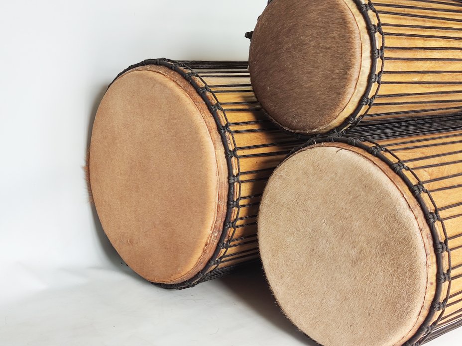 Dunun Basstrommeln Satz - Dundun Set aus Guinea 6615