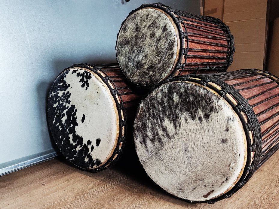 Dunun Basstrommeln Satz - Dundun Set aus Mali