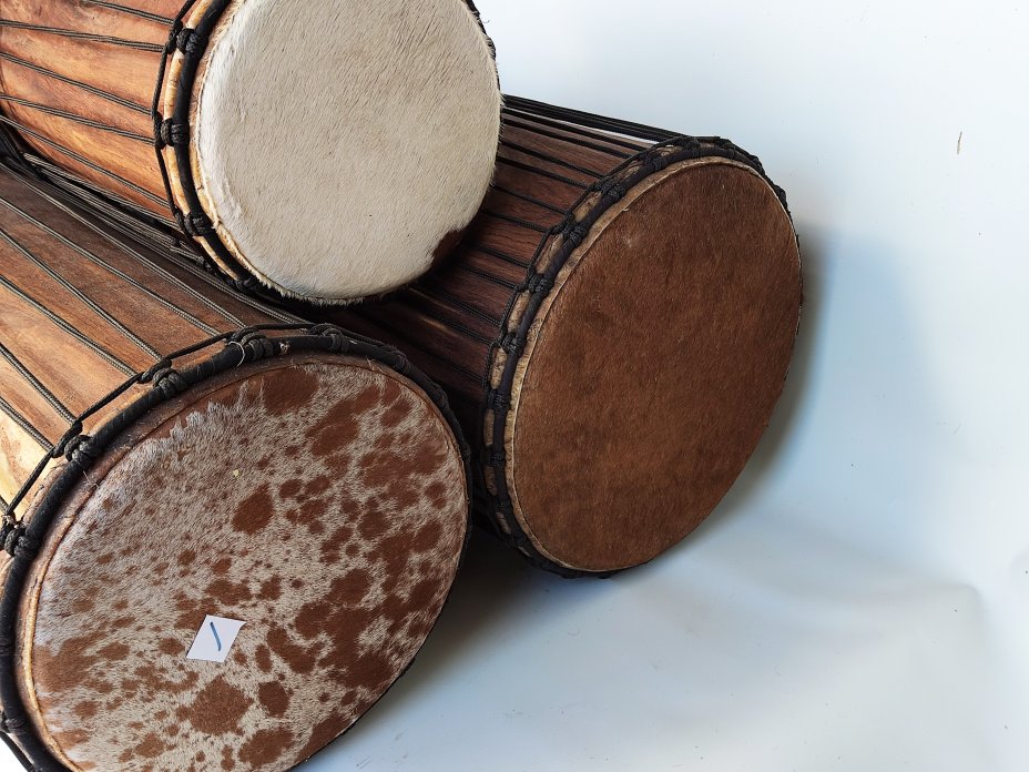 Palisander (Gueni) Dunun Basstrommelset aus Mali
