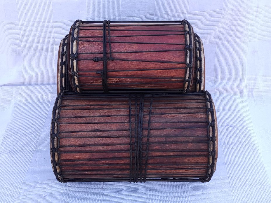 Palisander (Gueni) Dunun Basstrommelset aus Mali